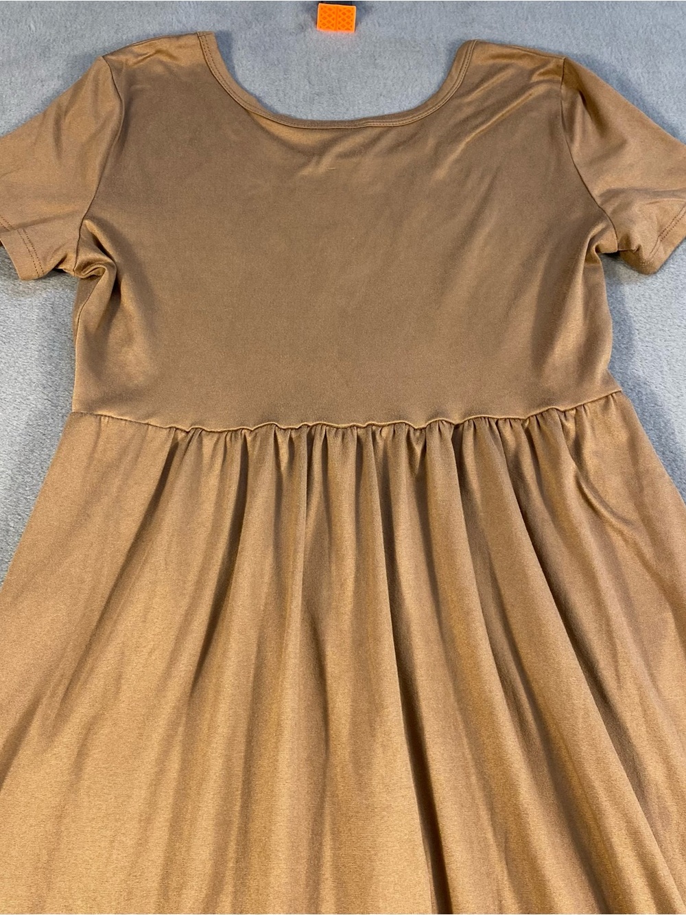 Made by Johnny women’s brown/taupe Short-Sleeve plain casual Maxi Dress, size L - Picture 4 of 10
